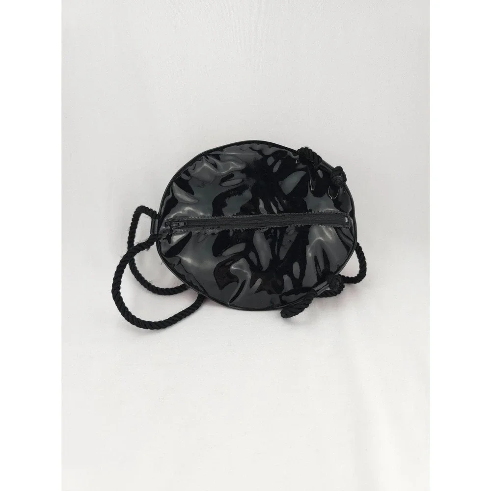 Y2K 90s Velveteen‎ Polka Dot Ladybug Backpack Purse Red Black Zipper